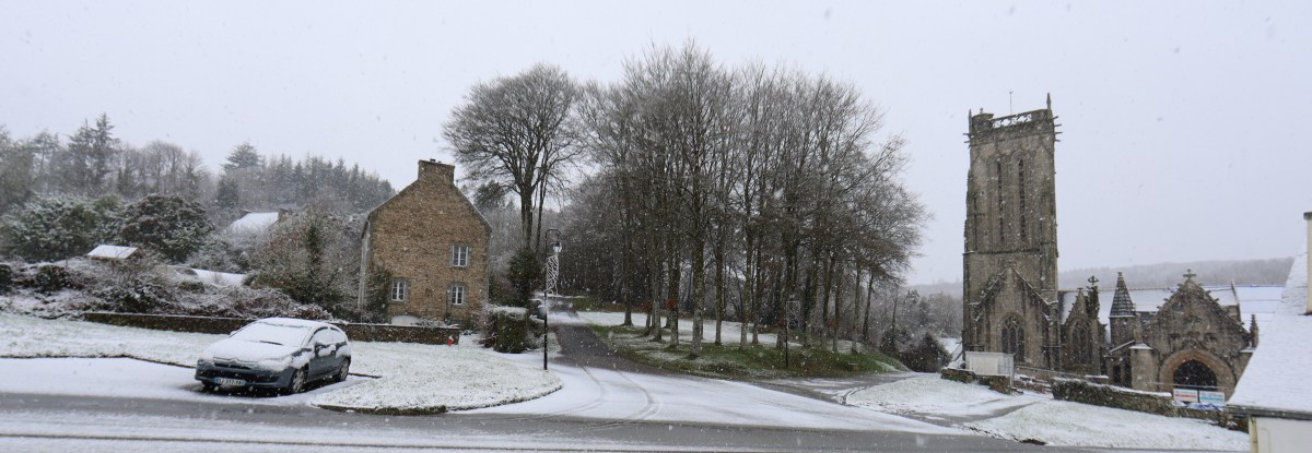 Neige à Saint-Herbot